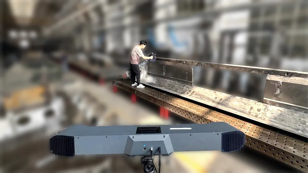 10m長(zhǎng)的焊接結(jié)構(gòu)件，使用HyperScan Super掃描